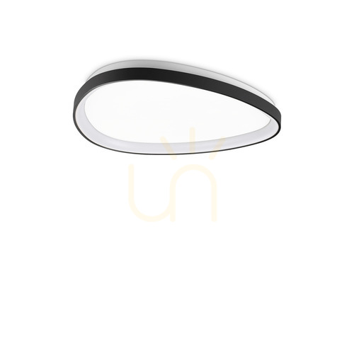 Kontrollera Plafond Ideallux Gemini svart LED 61 cm 30W 2700K 341477