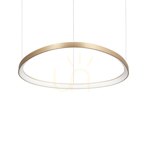 Kontrollera Pendellampa Ideallux Gemini mässing LED 81 cm 341606