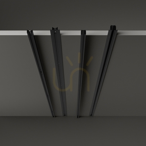 Belysningsskena Ideallux LINK 1-fas svart 100 cm aluminium 337371 small 2