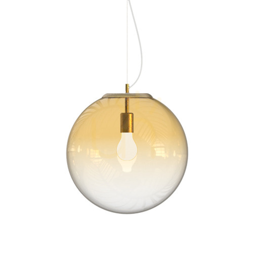 Kontrollera Taklampa Ideallux Mapa Clear bärnsten glas Ø40 cm 346564