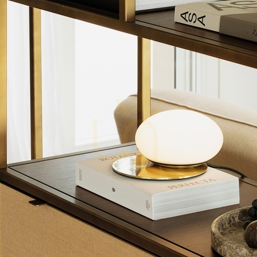 Kontrollera Bordslampa Ideallux NINFEA mässing glas 20 cm GX53 346526