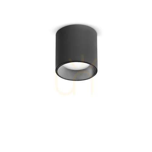 Kontrollera Plafond Ideallux NITRO 342795 svart rund LED 4W 2700K 4,2 cm