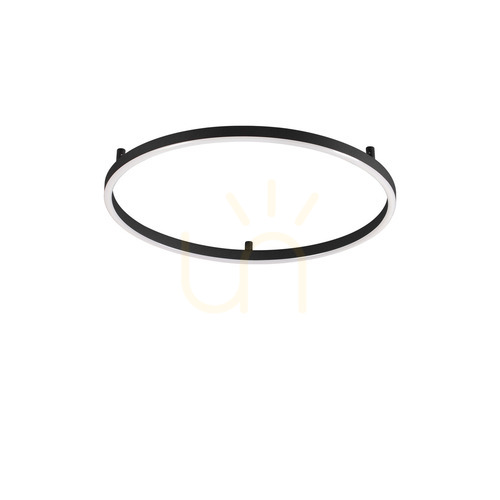Kontrollera Plafond Ideallux Oracle Slim svart Ø50 cm LED 2700K 341880