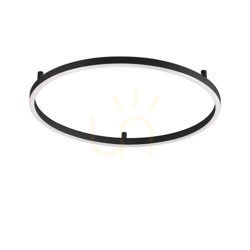 Kontrollera Plafond Ideallux Oracle Slim svart Ø90 cm LED 2700K 341965