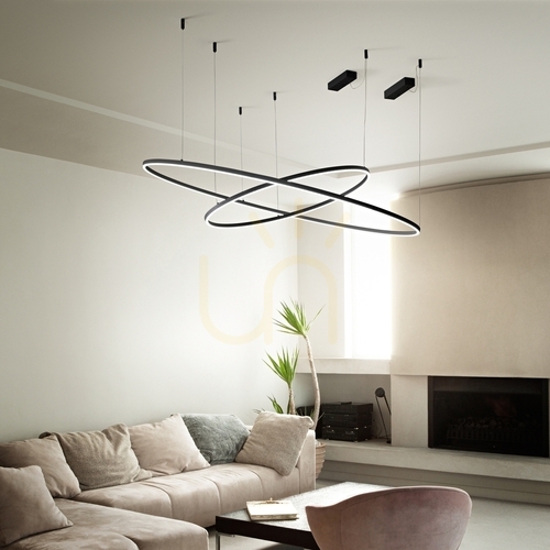 Kontrollera Pendellampa Ideallux Oracle Slim vit 50 cm LED 2700K 342016