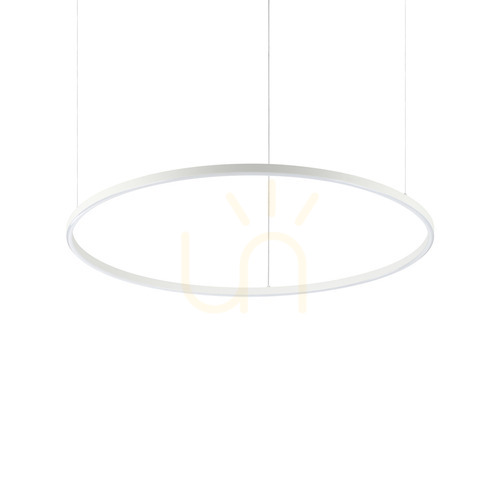 Kontrollera Pendellampa Ideallux Oracle Slim vit Ø90 cm LED 4000K dimbar 342139