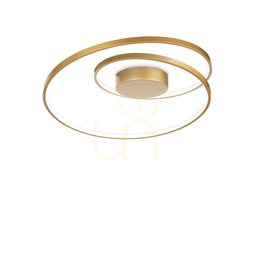 Kontrollera Plafond Ideallux OZ 342337 mässing 60 cm LED 4000K