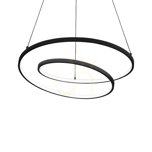 Kontrollera Pendellampa Ideallux OZ svart LED 80 cm 4000K 342443