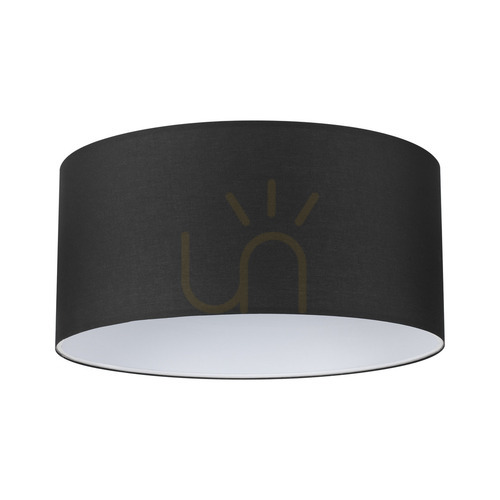 Kontrollera Lampskärm Ideallux SET UP 345925 svart tyg cylinder Ø90 cm