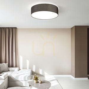 Lampskärm Ideallux SET UP Slim beige tyg Ø70 cm H18 cm 346014 small 2