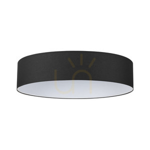 Lampskärm Ideallux SET UP Slim svart tyg Ø90 cm 346083 small 0