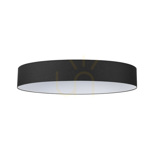 Kontrollera Lampskärm Ideallux SET UP Ultra Slim svart tyg Ø90 cm 339313