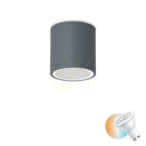Utomhusplafond Ideallux TECHO 318110 antracit Ø9 cm GU10 small 0