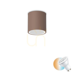 Utomhusplafond Ideallux Techo 318134 brun rund Ø9 cm GU10 IP54 small 0