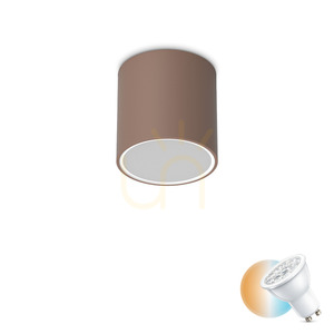 Utomhusplafond Ideallux TECHO 342696 brun Ø15 cm GU10 IP54 small 0