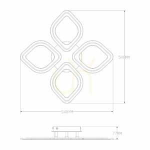 Plafond Zuma Line ILLUMIA MS236040R-BK LED svart small 1