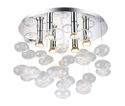 Kontrollera Azzardo LUVIA Taklampa Transparent