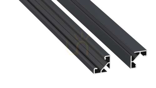 Kontrollera LED-profil LUMINES typ ajar Rock Antracit lackad 2 m