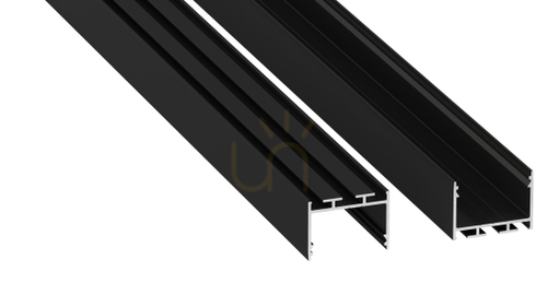 Kontrollera LED-profil LUMINES typ alba svartlackerad 2 m