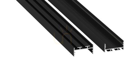 Kontrollera LED-profil LUMINES typ aria svartlackerad 2 m