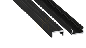 LED-profil LUMINES typ atom svartlackerad 1 m small 0