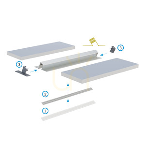 LUMINES SONO LED-profil för inspackling, silvereloxerad, 2,02 m small 5