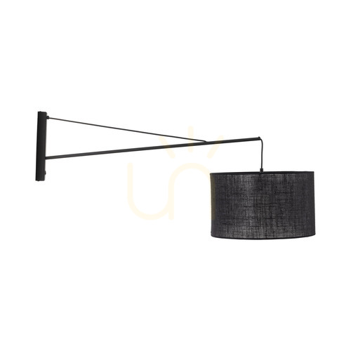 Kontrollera Glorii Svart Vägglampa 1