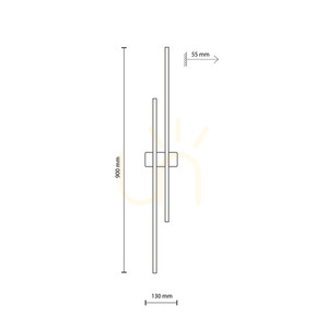 Flash Svart Vägglampa 2 Led small 5