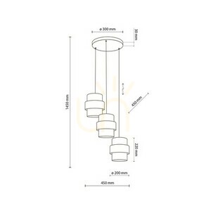 Calisto vit pendellampa 3 cirklar small 5