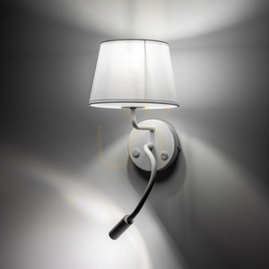 Maja Vit Vägglampa 2 E27 + G9 small 2