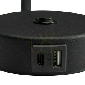 Lagos Svart/Guld Vägglampa 1 Usb small 2