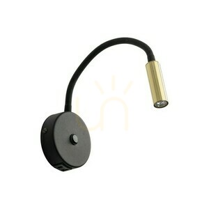 Lagos Svart/Guld Vägglampa 1 Usb small 4