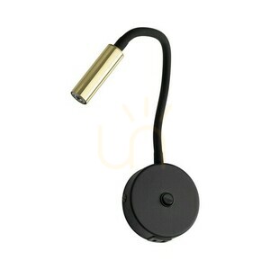 Lagos Svart/Guld Vägglampa 1 Usb small 8