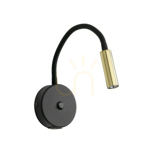 Kontrollera Lagos Svart/Guld Vägglampa 1 Usb