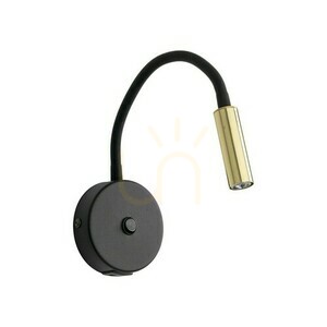Lagos Svart/Guld Vägglampa 1 Usb small 0