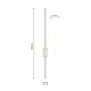 Flash Svart Vägglampa 1 Led L small 4