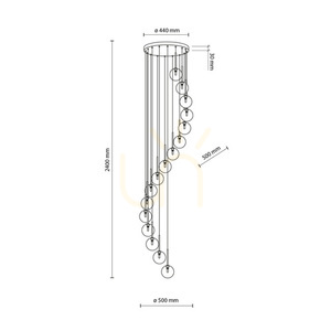 Aurora transparent taklampa 16 small 9