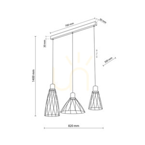 Modesto svart taklampa 3 small 8