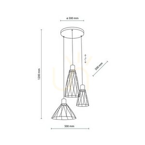 Modesto svart hängande lampa 3 Circle small 7
