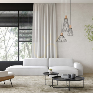 Modesto Wood Pine Pendel Lampa 3 Cirkel small 3