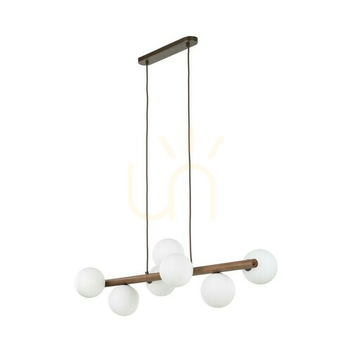 Kontrollera Estera trä valnöt taklampa 7