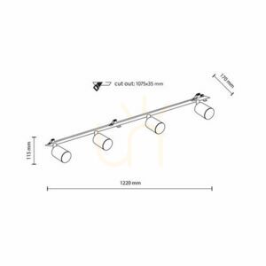 Nex Black 4 Xgu10 infälld taklampa small 10