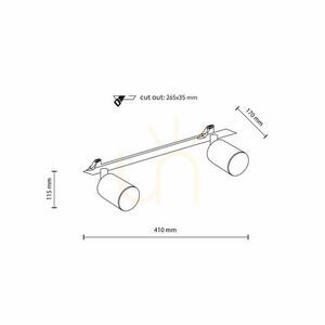 Nex White 2 Xgu10 infälld taklampa small 5