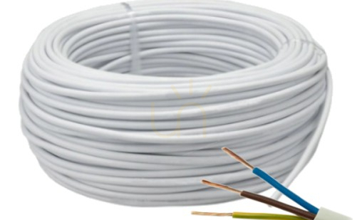 Kontrollera OMY 3x1 vit kabel OMY 3x1 vit kabel