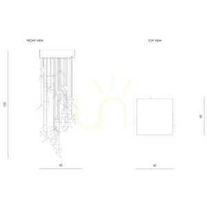 🌟 PORTAL ljuskrona i krämfärgad konst LGH0830 - Gie El loftlampa 🕊️ small 14