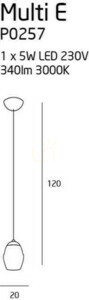 Pendant Light Max Light Multi E P0257 small 1