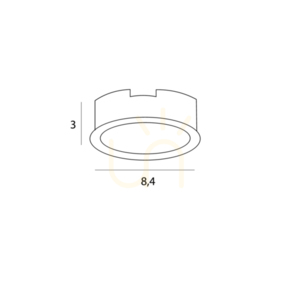 Infälld takarmatur Max Light SPILIO vit aluminium 8,4 cm H190.01 small 0