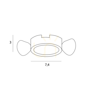 Infälld takarmatur Max Light SPILIO H190.02 vit aluminium Ø7,4 cm small 3