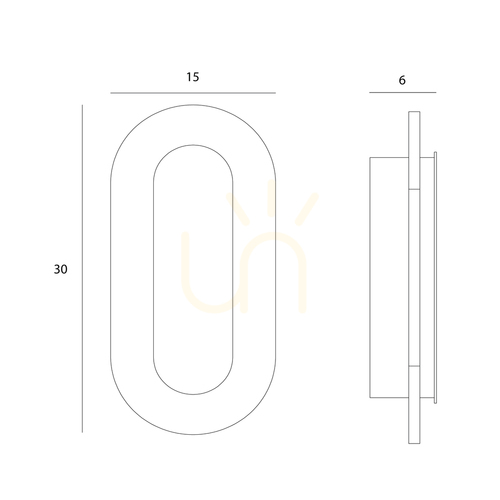 Kontrollera Vägglampa Max Light Travertino Oval natursten stål 10W 3000K W0393