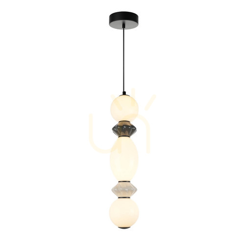 Kontrollera Italux Balos LED pendellampa svart 14 cm PND-94921-3V-BK